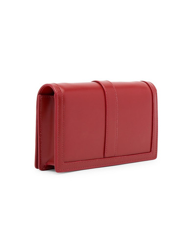 VERSACE Greca Goddess Leather Wallet-On-Chain - Parade Red image 2