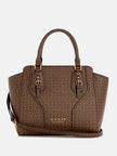 Guess Gemma Logo Satchel - Brown image 0