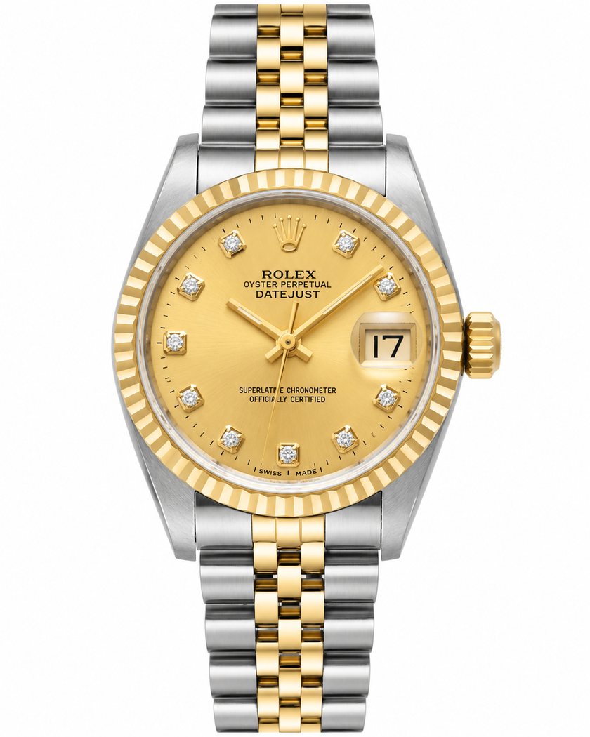 [Store Display] ROLEX Datejust Champagne Diamond Jubilee Yellow Gold Stainless Steel 31 mm