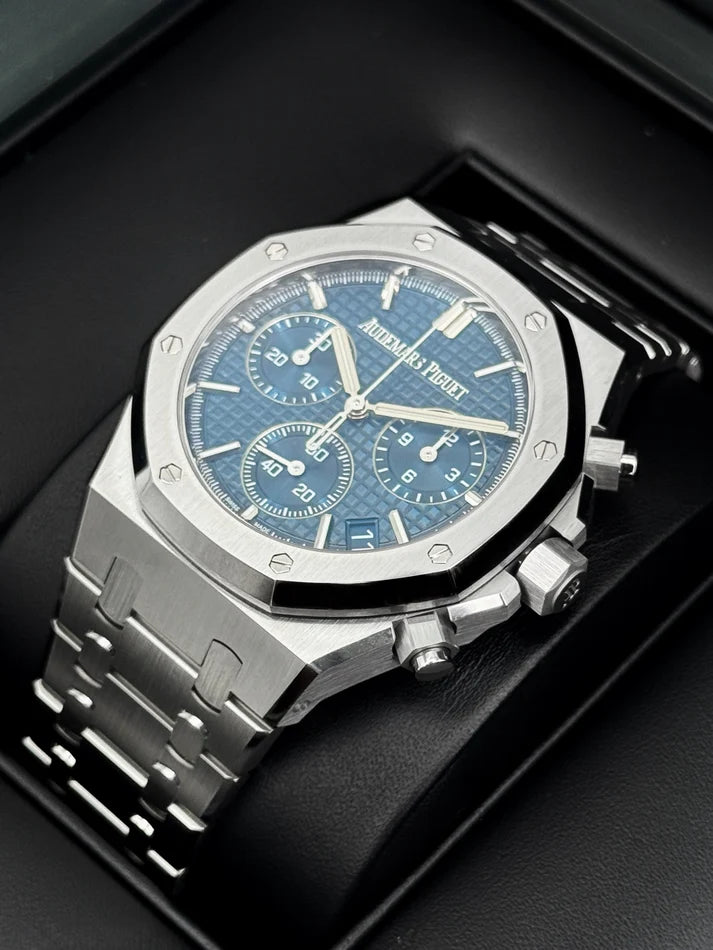Audemars Piguet Royal Oak Chronograph 26240ST.OO.1320ST.05 Stainless Steel Grande Tapisserie Blue Dial 41mm