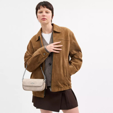 COACH Hailey Flap Bag In Signature Canvas - Silver/Sand/Taupe image 2