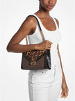 MICHAEL KORS Whitney Leopard Print Calf Hair and Signature Logo Shoulder Bag - Butterscotch (Arriving In Delhi) image 1