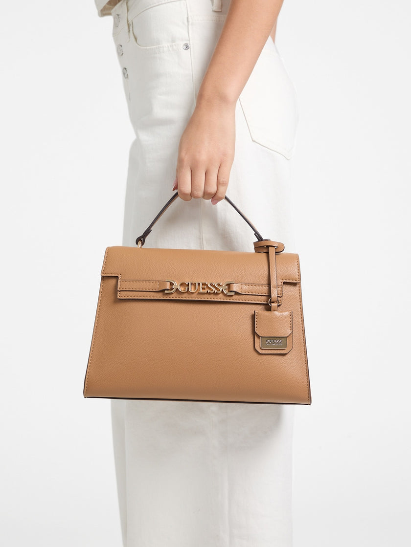 Guess Rhiannon Top Handle Bag - Brown image 1
