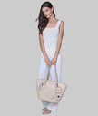 KARL LAGERFELD Adele Tote With Karl Art - Beige image 5