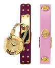 VERSACE Medusa Lock Icon Quartz Ladies Watch -  Purple Pink image 1