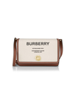 BURBERRY New Hampshire Horseferry Canvas & Leather Crossbody Bag - Natural image 2