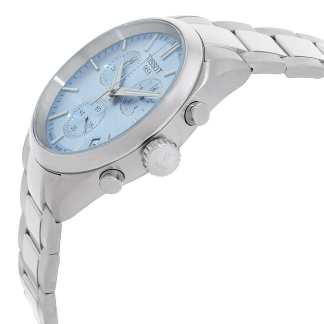 TISSOT PR 100 Chronograph Quartz Ice Blue Dial Men's Watch image 1