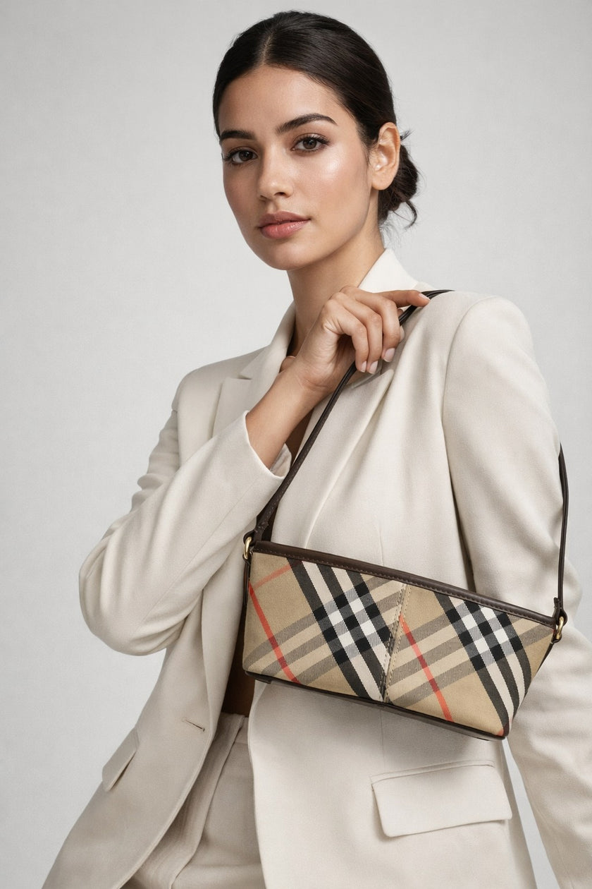[AT DELHI] BURBERRY Check Mini Bag image 0