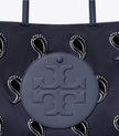 TORY BURCH Small Ella Printed Tote - Medium Navy Pajama Print image 3