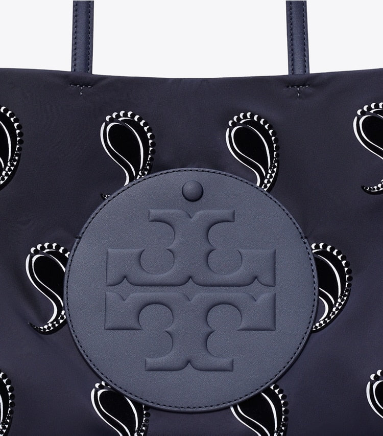 TORY BURCH Small Ella Printed Tote - Medium Navy Pajama Print image 3