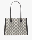 [AT DELHI] KATE SPADE Signature Spade Flower East West Large Laptop Tote - Black Multi image 1