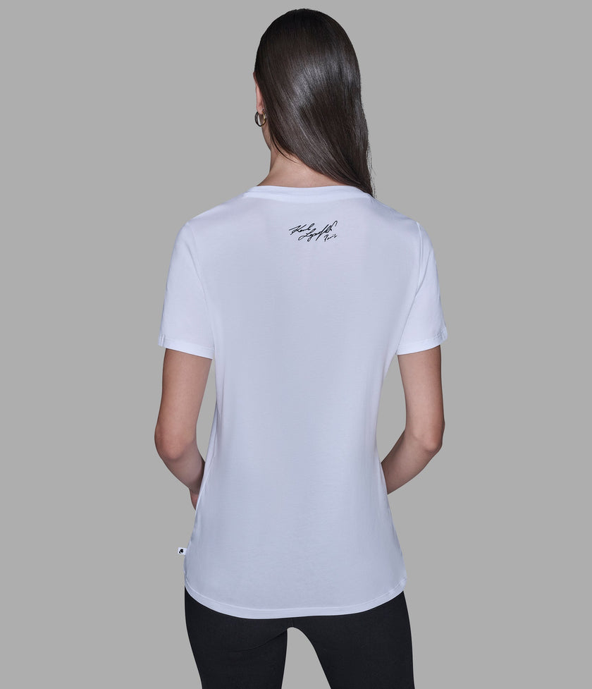 KARL LAGERFELD Bonjour Character Tee - White (Arriving In Delhi) image 1
