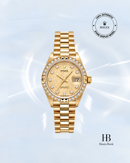 [Store Display] Rolex Datejust Champagne Computer Presidential 26 mm