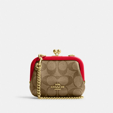 COACH Nora Kisslock Card Case In Signature Canvas image 3