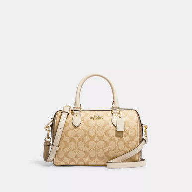 COACH Rowan Satchel Bag In Blocked Signature Canvas image 1