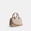 COACH Savannah Small Carryall Bag In Signature Canvas - Silver/Sand/Taupe image 1