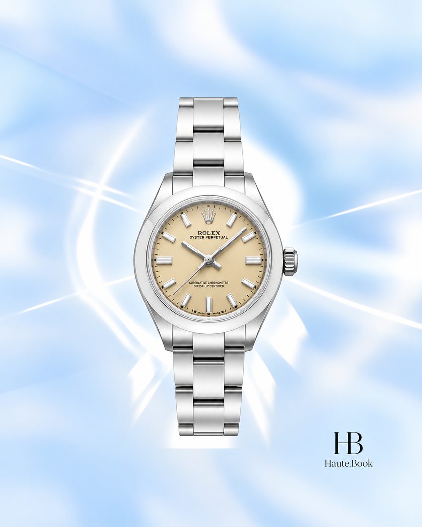 [Store Display] Rolex Oyster Perpetual Beige Dial Stainless Steel 28 mm