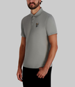 KARL LAGERFELD pique 3 button polo with karl - Grey image 1