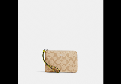 Corner Zip Wristlet In Signature Canvas image 59