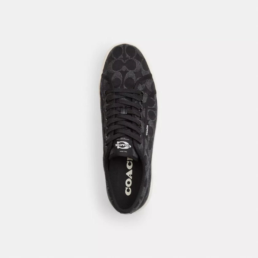 COACH Canvas Sneaker In Signature Denim - Black image 2