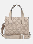 Guess Forber Perforated Logo Mini Tote - Beige image 0
