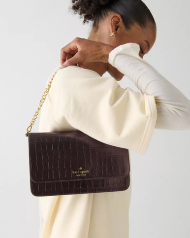 KATE SPADE Madison Croc Embossed Willow Medium Convertible Crossbody  (Arriving In Delhi ) image 3