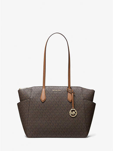 [AT DELHI] MICHAEL KORS  Marilyn Medium Signature Logo Tote Bag - Brown image 1