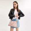 COACH Georgia Satchel Bag With Rose Print image 0