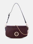 Guess Lumina Faux-Suede Shoulder Bag - Brown image 0