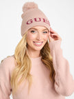 Guess Logo Pom Pom Beanie - Neutral image 1