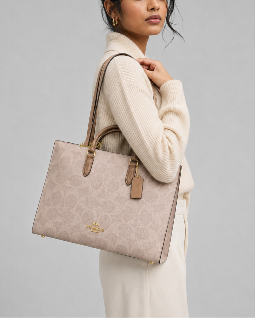 COACH Maggie Tote Bag In Blocked Signature Canvas