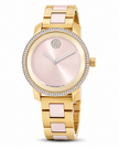 MOVADO Bold Quartz Crystal Champagne Dial Ladies Watch