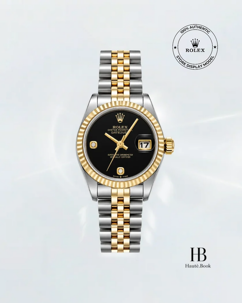 [Store Display] ROLEX Datejust Black Diamond Jubilee Yellow Gold Stainless Steel 26 mm