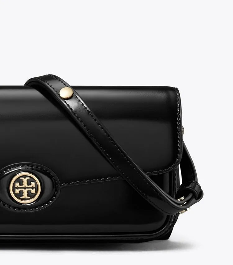 [AT DELHI] TORY BURCH Robinson Spazzolato East/West Shoulder Bag - Black image 2