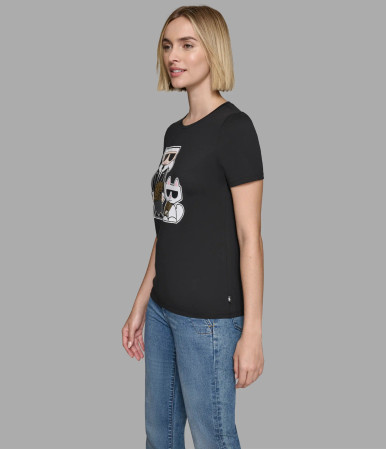 KARL LAGERFELD PARIS Karl And Choupette Fan Tee image 1