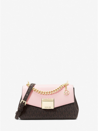 MICHAEL KORS  Lita Small Two-Tone Logo and Leather Crossbody Bag image 3