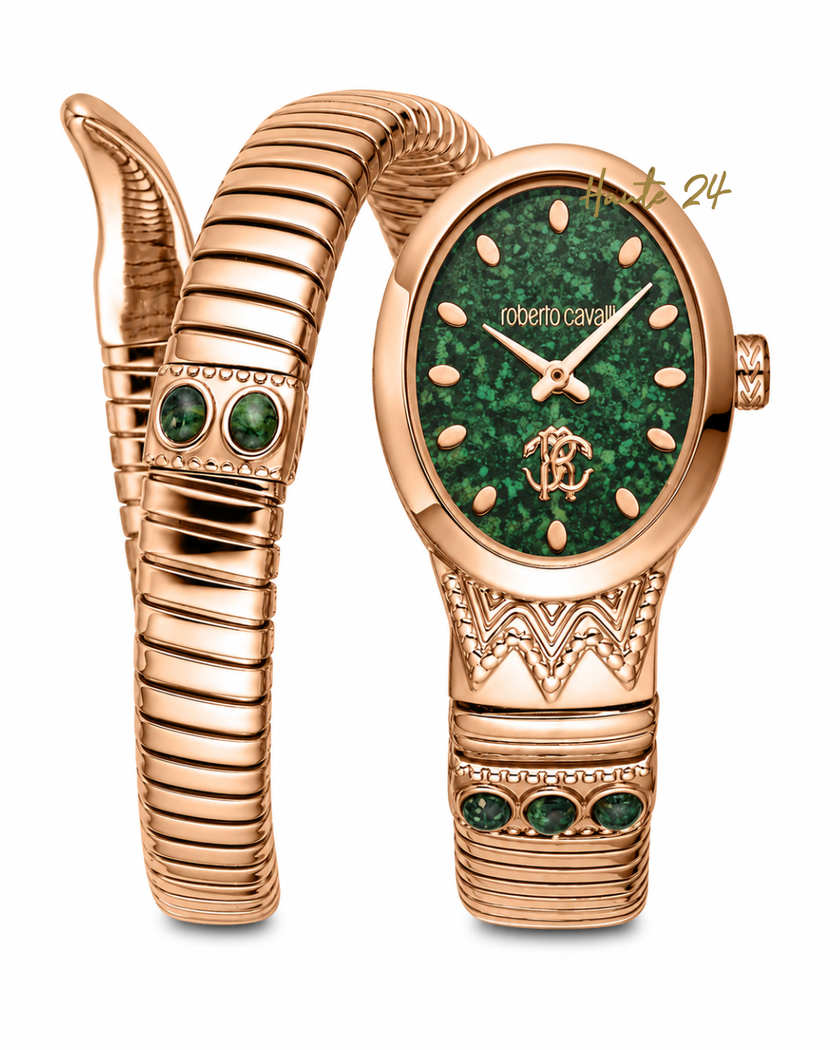 ROBERTO CAVALLI Serpente Ornato Green Dial Ladies Watch