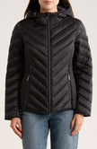 MICHAEL KORS Hooded Packable Chevron Quilted Jacket (Arriving In Delhi) image 0