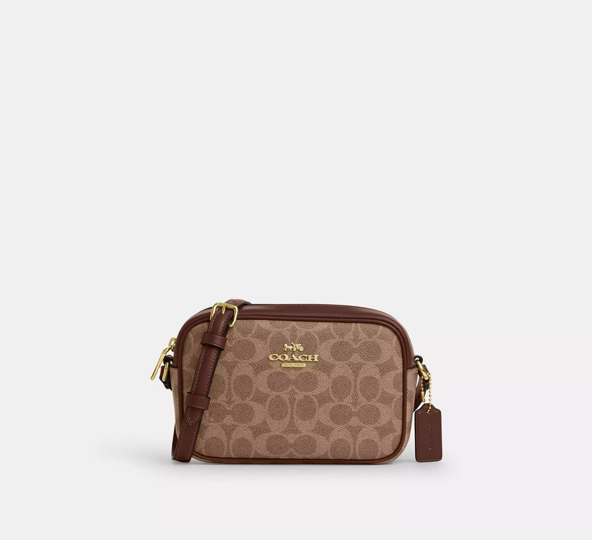 COACH Mini Jamie Camera Bag In Signature Canvas - Gold/Tan/Brown (Arriving In Delhi) image 0