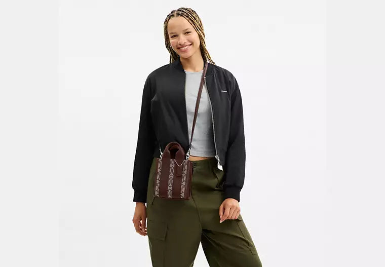 COACH Smith Mini Tote Bag In Signature Jacquard (Arriving In Delhi) image 3
