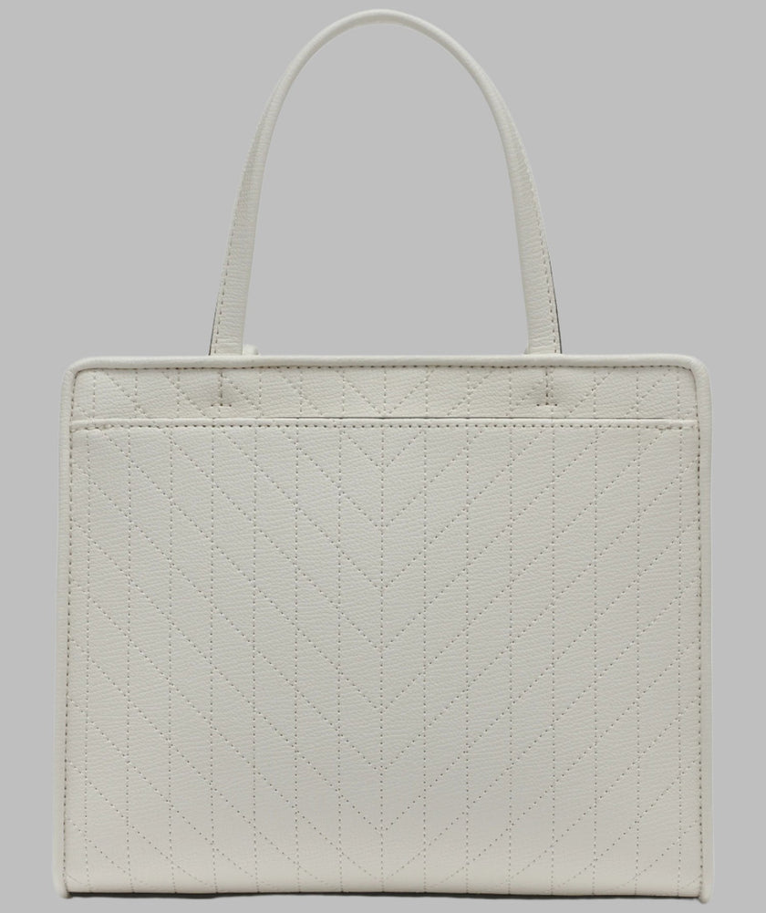 KARL LAGERFELD Maybelle Satchel With Pins - White image 1