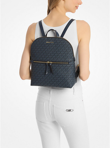 MICHAEL KORS Dallas Medium Signature Logo Backpack - Admiral image 0