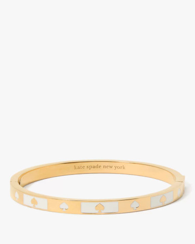 KATE SPADE Spot The Spade Enamel Block Hinge Bangle image 0