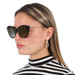 Jimmy Choo Grey Gold Mirror Cat Eye Ladies Sunglasses (Arriving In Delhi) image 2