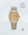 [Store Display] ROLEX Datejust Champagne Tapestry Jubilee Yellow Gold Stainless Steel 36 mm