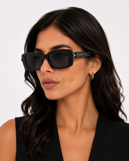 FERRAGAMO Dark Grey Rectangular Ladies Sunglasses