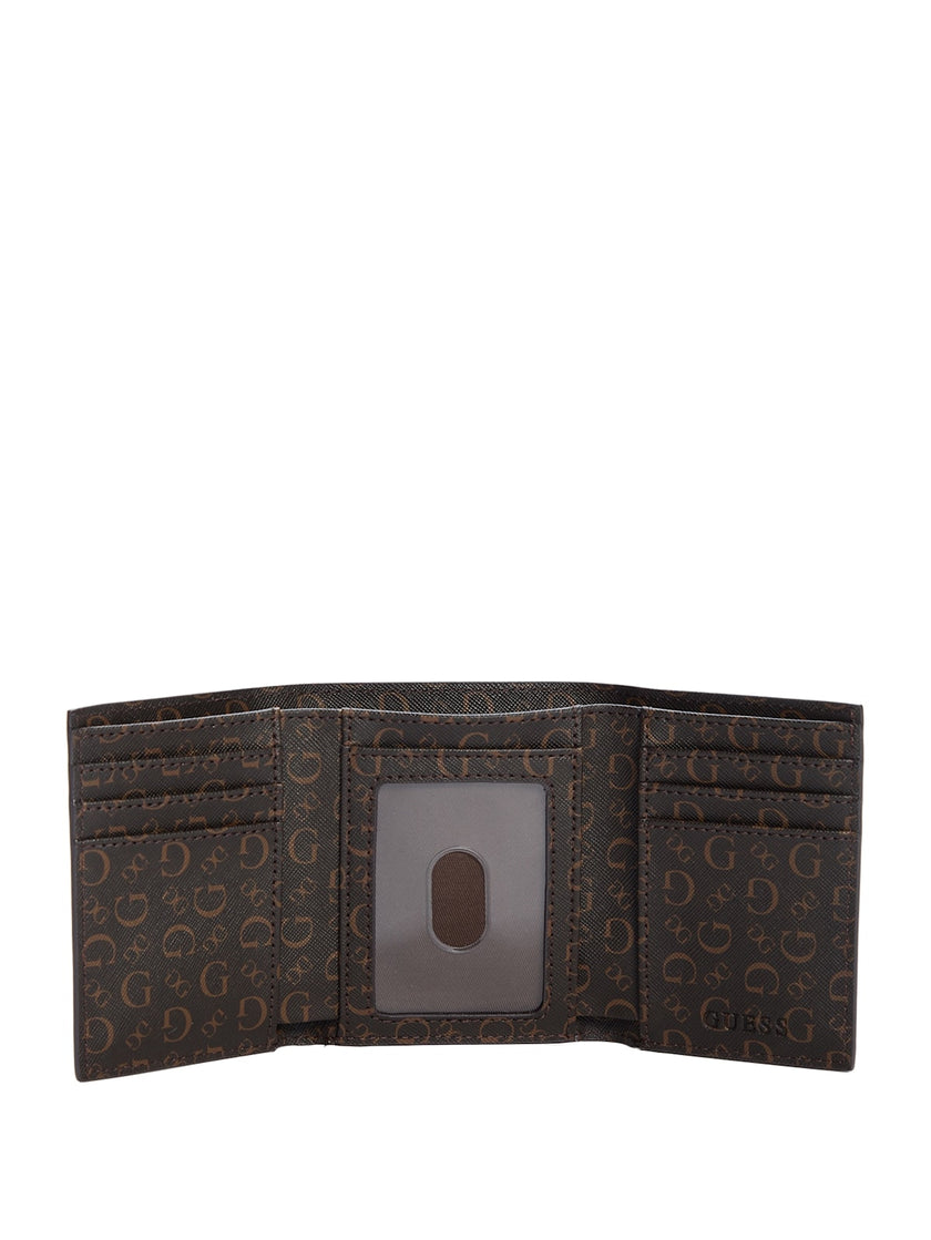 Guess G Logo Trifold Faux-Leather Wallet - Brown image 2