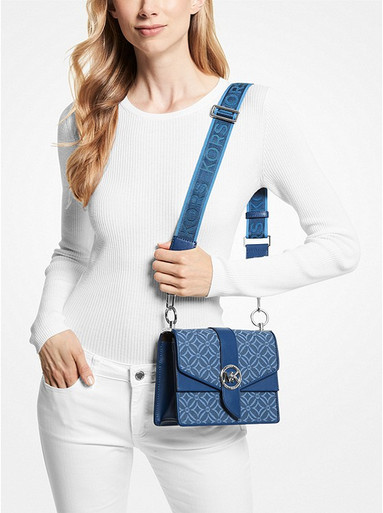 MICHAEL KORS  Greenwich Small Logo Jacquard Crossbody Bag image 1