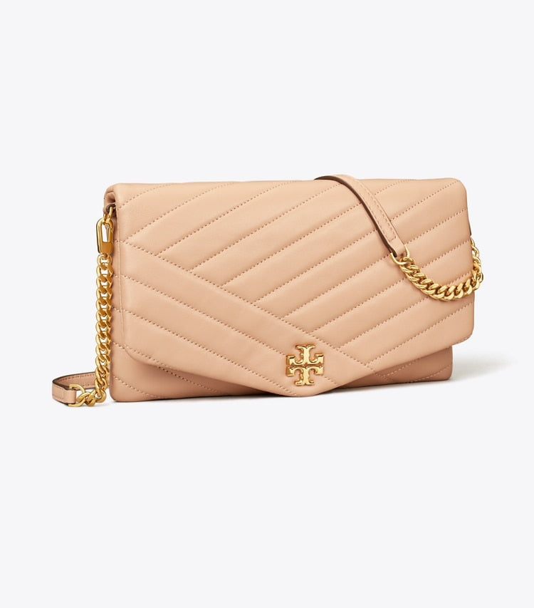 [AT DELHI] TORY BURCH Kira Chevron Clutch - Devon Sand image 2