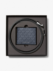 MICHAEL KORS  Signature Logo Wallet And Reversible Belt Gift Set - Admrl/plblue (Arriving In Delhi) image 3
